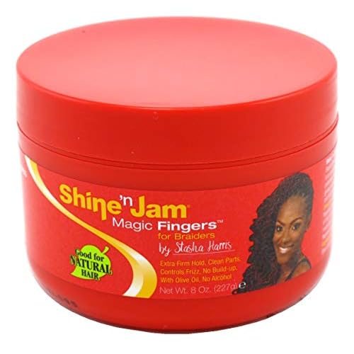 Shine N Jam Magic Fingers For Braiders Extra Firm Hold 8 Ounce (Pack of 6)