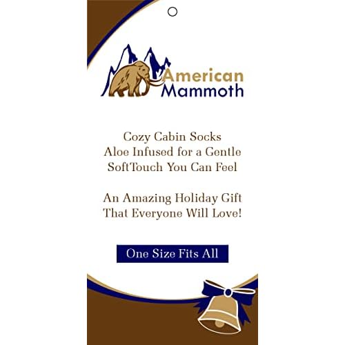 American Mammoth 3 Pairs Cozy Cabin Socks for Women - Aloe Infused Fuzzy Fluffy Comfortable Socks