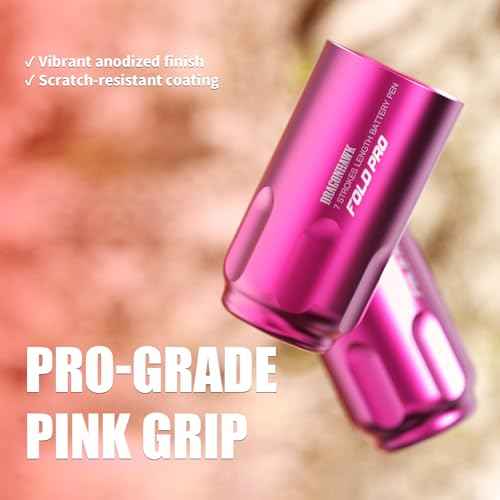 Mast Tattoo Gun Pen Machine Steel Grip for Fold Pro & Fold2 Pro Machine (Pink - 32mm)