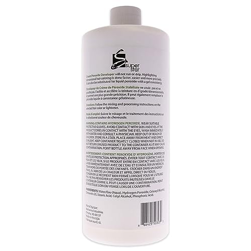 Super Star Superstar Stabilized Cream Peroxide Developer 30v Hc, 32 Oz