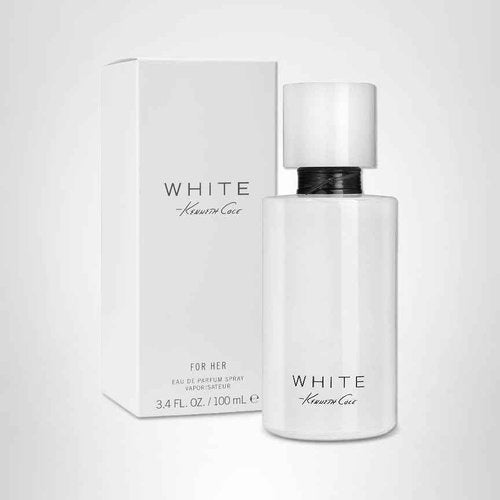 Kenneth Cole White for Her Eau de Parfum Spray for Women, Notes of Mandarin, Vanilla, Musk, and Orchid, Fruity, Fresh, Feminine Scent, Long-Lasting, Everyday Wear Fragrance, 3.4 Fl oz