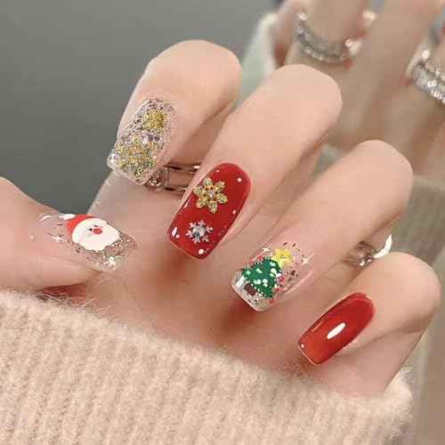 Snowflake Nail Charms, 60 Pcs Gold Silver Nail Jewels for Acrylic Nails,3D Alloy Christmas Nail Decorations for Women Girls DIY Craft Making Nail Design Supplies
