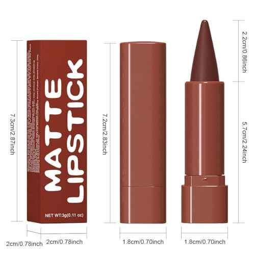BINGBRUSH 2-in-1 Gradient Matte Lipstick & Lip Liner Set,3PcsLong Lasting Waterproof Lip Crayon for Women, Flawless Contour, Lightweight Ombre Lip Color Pencil(03#&05#&08#)