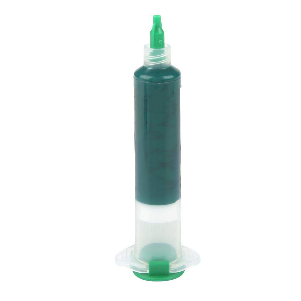 2 Pcs PCB UV Curing Solder Mask Ink, UV Curable Solder Mask Soldering PCB BGA Repair Green Paint, PCB Solder Resist Ink