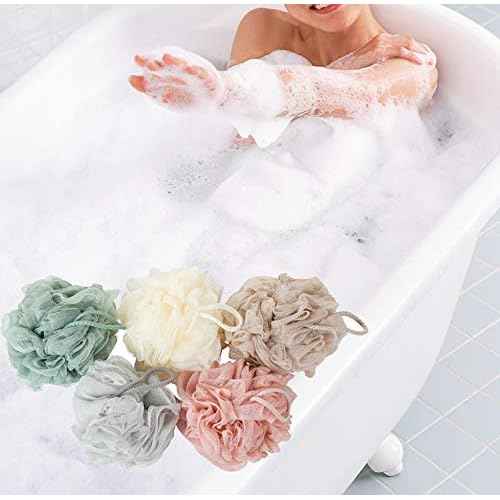 Bath Sponges, Shower Loofah for Body Exfoliation(1 pcs, Pink)