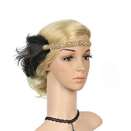 1920s Flapper Headband Roaring 20s Great Gatsby Headpiece for Women headpieces Headband