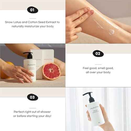 skybottle Perfumed Body Lotion with Pump, Fast Absorbing, Korean Skin Care, Ylang Ylang, Jasmine, Musk Scented Lotion for Women & Men, 10.1 Fl. Oz