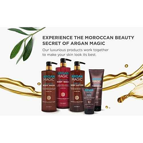Argan Magic Hydrating Body Lotion with Argan Oil & Shea Butter for Dry Skin - Nourishes Skin, Restores Moisture, Smooths & Softens | Non-Greasy Formula | Paraben Free (32 oz)
