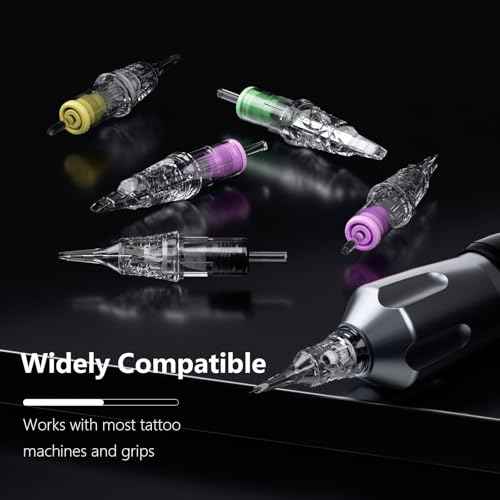 BIGWASP Classic 20Pcs 1214RS Tattoo Cartridge Needles 14RS #12 Standard Disposable 14 Round Shader Cartridges for Tattoo Machine Pen