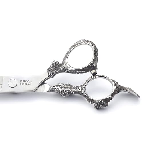 Professional Japanese Hair Scissors - 440C Stainless Steel/Rose Razor Edge (6-Inch, 3-Piece Set) with Gift Scissor Bag