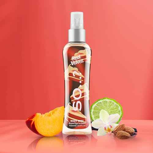 So...? Red Velvet Body Mist for Women - 3.5 oz Body Mist - Pack of 2