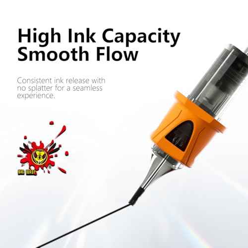 BIGWASP Energy Tattoo Cartridge Needles 50pcs Assorted Finger Ledge Tattoo Needle Round Shader 0.35mm Mixed #12 Standard RS (3RS 5RS 7RS 9RS 11RS) for Rotary Tattoo Machine
