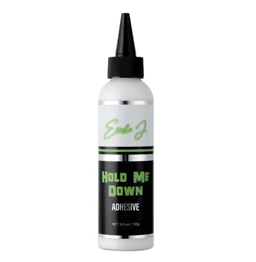 Ericka J. Hold Me Down Adhesive - Waterproof Lace Wig Glue for Strong Hold, Quick Drying, Sweat & Water Resistant – Sensitive Skin Friendly (150g / 5.3 Oz)