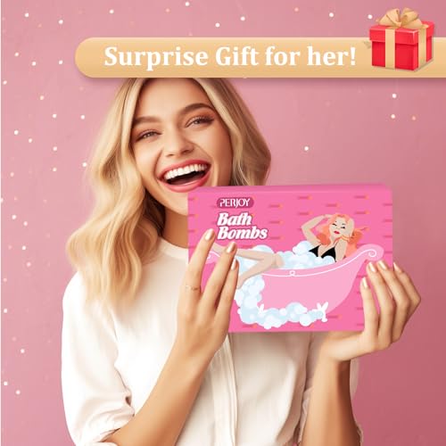 Bath Bombs for Girls Kids & Women, 8pcs Organic Bath Bombs, Bubble Bath Self Care Valentines Birthday Christmas Gifts for Kids Girls, Mothers Day Gifts for Wife, Mom, Women & Her