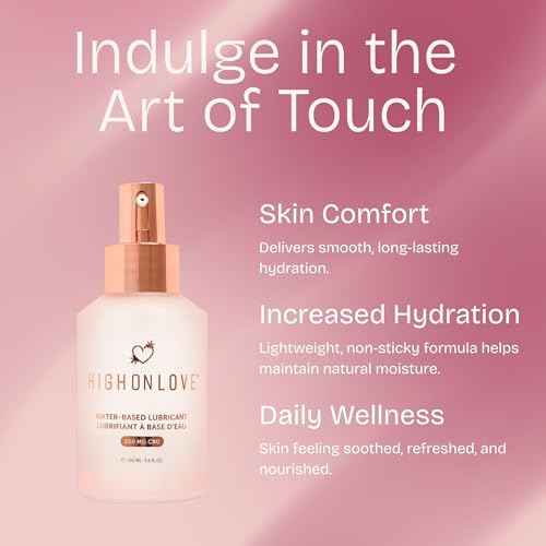 HIGHONLOVE Water Based Moisturizer - Feminine Care Personal Moisturizer for Women - An All Natural, Water Based, Gentle Formula for Dryness Relief - Vegan & Cruelty Free by High On Love (100 ml)