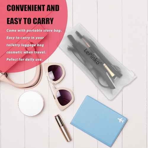 Eyebrow Trimmer Kit, 7 in 1 Eyebrow Scissors, Tweezer, Razor, Gromming Scissors Brush for Women Men, Gifts for Stocking Stuffers - Black