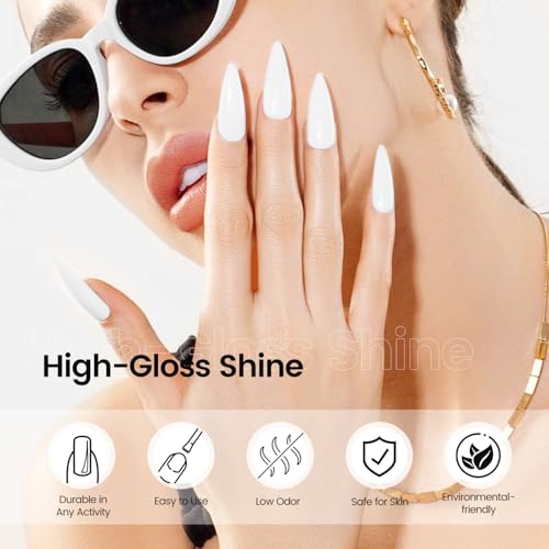 JODSONE 10ml White Gel Nail Polish White gel polish Soak Off Led Gel Polish Nail Art Manicure Salon Diy Need U V Lamp