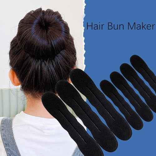 10PCS Hair Bun Maker for Women, Magic Snap Roll Sponge Curler Clips, Easy Donut Maker for Easy Bun Twister, Ballet Buns, French Twist, Updo's, Waves & more - Strong, Flexible, Reusable