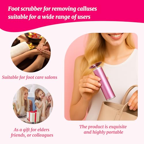 Electric Foot Callus Remover with 80pcs Sandpape Discs, Professional 800RPM Aluminum, Callus Remover for Feet Pedicure Tool for Dead Skin and Calluses, Stepless Speed Control Foot File 2 in 1