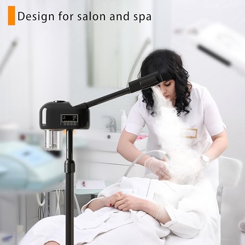 Facial Steamer, Professional Facial Steamer with Hot Mist for Esthetician, Facial Steamers Home Facial Spa, Face Steamer for Facial Deep Cleaning ? Professional Home Facial Spa Steamer with Hot Mist.
