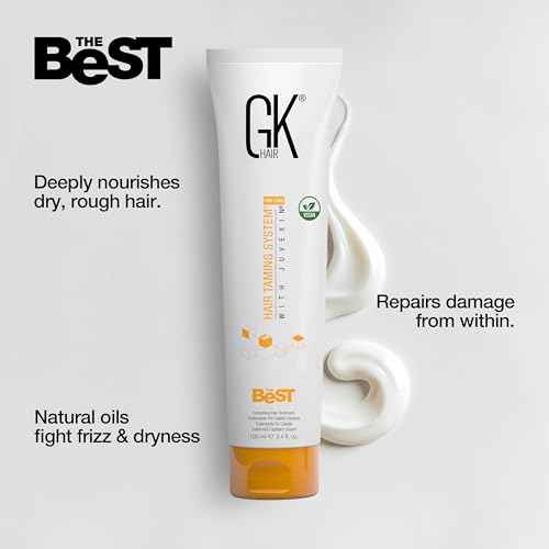 Keratin Hair Treatment Frizz Control Salon Smoothing Long Lasting Cream for All Frizzy Free Curly Dry Damaged - Professional Brazilian Complex Blowout Straightening For Silky Smooth - 3.4 Ounce