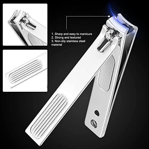 FAMILIFE Manicure Set, Professional Nail Kit Nail Clipper Set, 12PCS Stainless Steel Manicure Kit, with Brown Leather Travel Case Luxury Gifts for Him