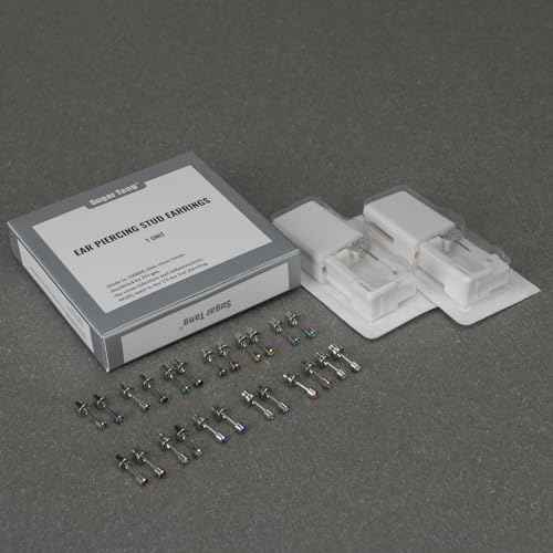 Safe Piercing Earrings and Ear Piercing Kits 3mm, Stainless Steel Cubic Zirconia Ear Piercing Gun Sets,with Short Post and Safe backs for Baby or Girl's Studs (Apr-1pair), White