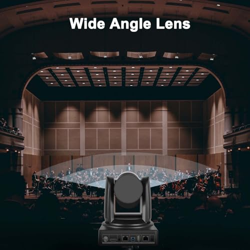 ADKIDO PTZ Camera 10X Optical Zoom Video with SDI Cameras, HDMI Camera Support PTZ Control and IP Live Streaming Output for Conferencing, Church