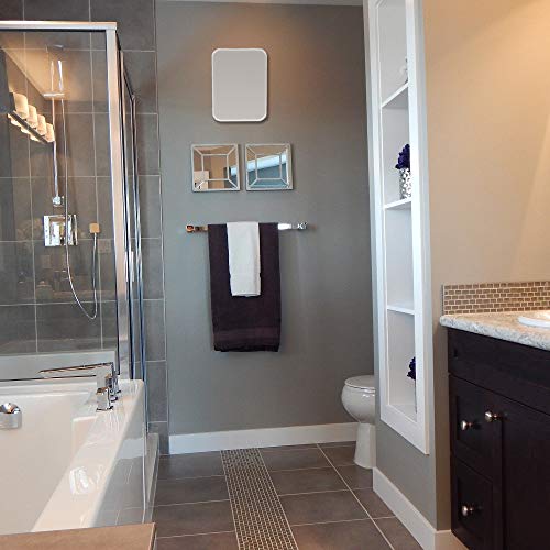 YEAKE Table Desk Vanity Makeup Mirror,8-Inch Portable Folding Mirror with Metal Stand 90¡ÆAdjustable Rotation Tavel Make Up Mirror Hanging Bathroom for Shower Shaving(Gray)