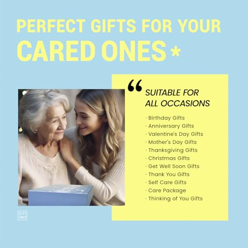 Gifts for Women, Bath and Body Womens Gift Sets with 5 Pcs Ocean Scented Spa Gifts for Women Bath Gift with Scented Candle Body Butter Hand Cream Bath Bomb Christmas Gifts