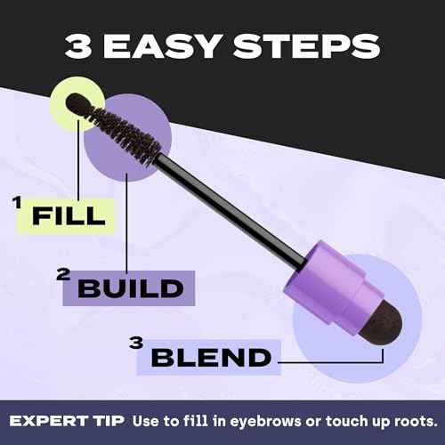 Toppik Fill Me In Hairline Filler, Hair Color Root Touchup, Hair Fibers Wand, Fills In Thinning Hairline, Hair Styling Product, 0.176 oz (5 g), Black