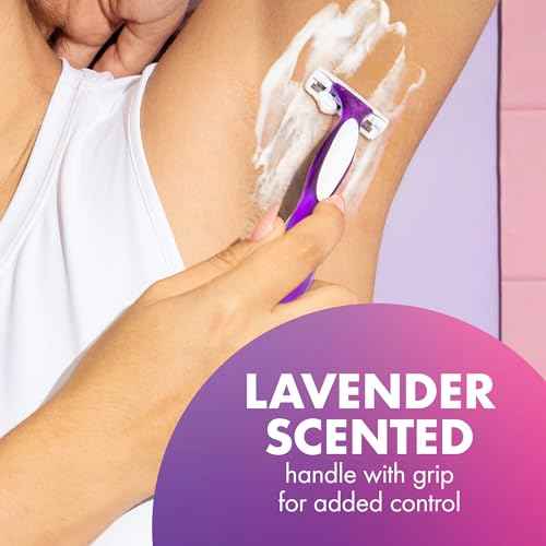 BIC Soleil 3 Scented Women¡¯s Disposable Razor, 3 Blades with a Moisture Strip For a Silky Shave, Assorted, 4 Piece Razor Set