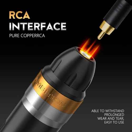 Ambition Shura Rotary Tattoo Machine with Advanced Stabilizing System - Short Tattoo Pen with Coreless Motor RCA Interface Tattoo Gun Supply for Professional Tattoo Artists