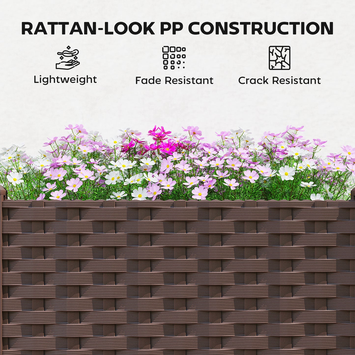 Plastic Raised Garden Bed with Legs - Modular Outdoor Planting Solution