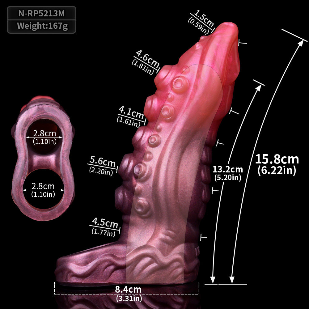Octopus Tentacle Silicone Toy - Soft Red Pupil Adult Wellness Accessory
