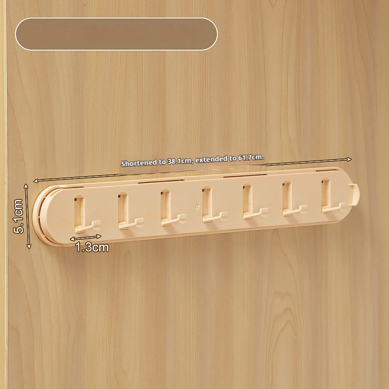 Wall Mounted Coat Rack with 7 Hooks - Modern Entryway Hat and Coat Organizer