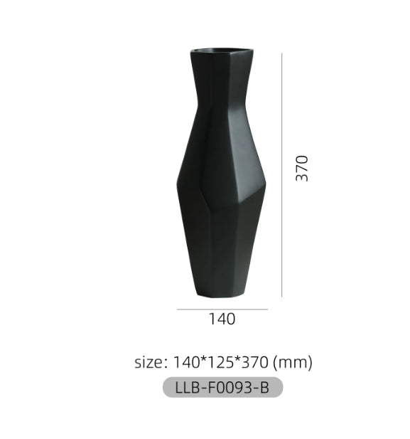 French-Style Geometric Fiberglass Flower Vase - Modern Minimalist Home Decor
