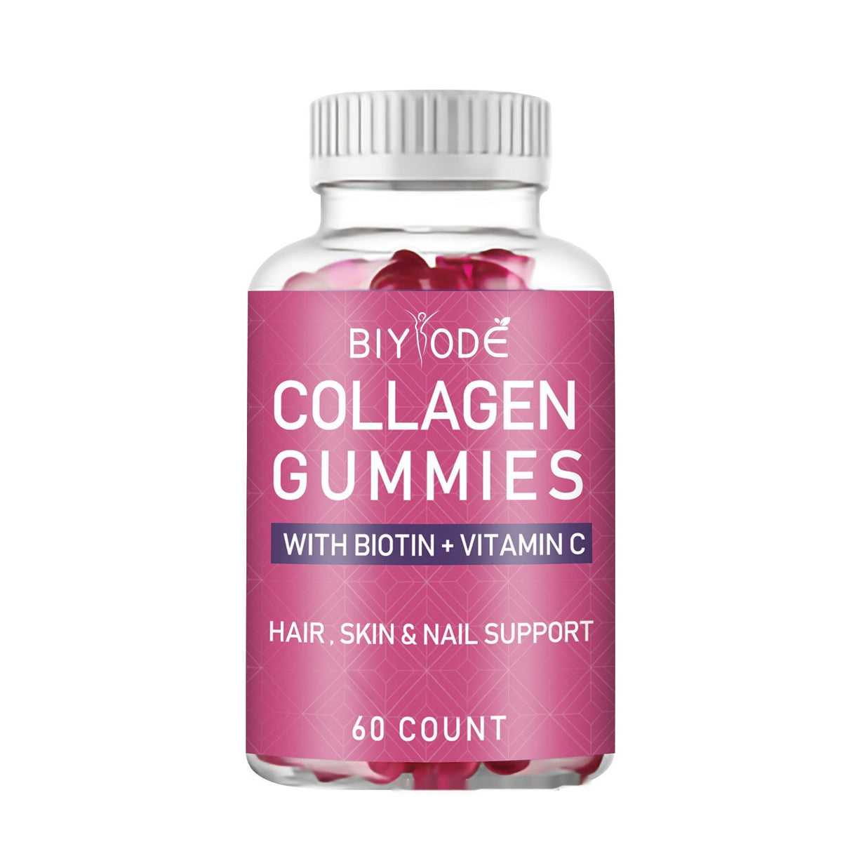 Biotin Collagen Whitening Gummy Bears - 60 Capsules