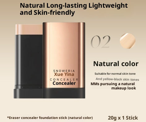 Water Light Eraser Stick Foundation - Bright White & Natural Colors