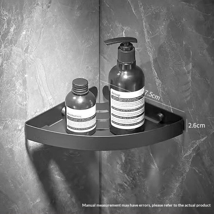 No-Drill Stainless Steel Corner Shelf for Bathroom - Multiple Sizes & Finishes