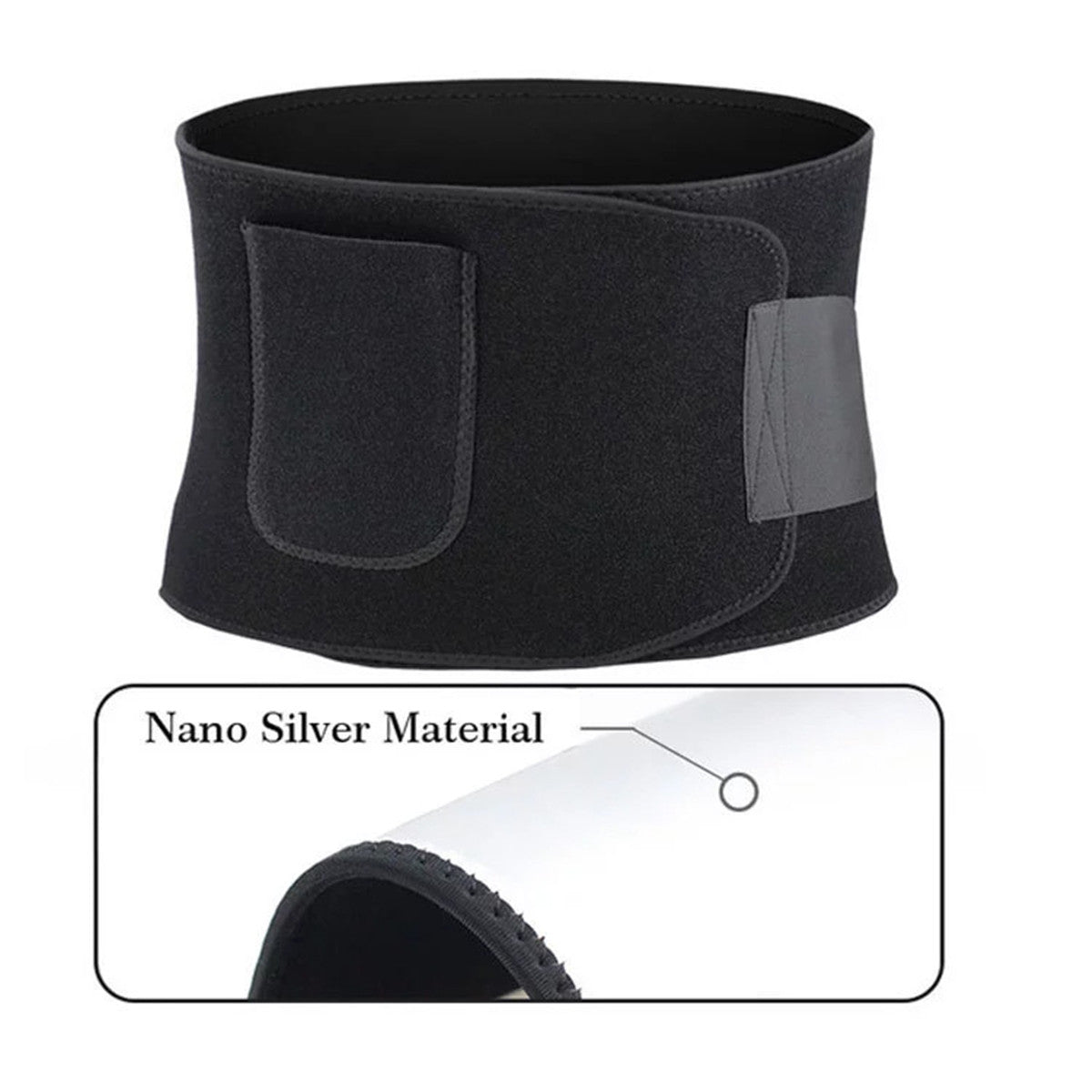 Waist Trimmer Belt for Weight Loss & Fat Burning - Adjustable Sweat Wrap
