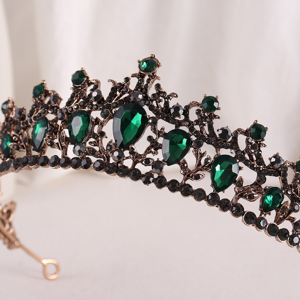 Baroque Vintage Bridal Crown - Ancient Gray Diamond