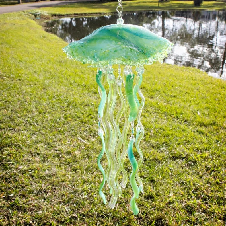 Ocean-Themed Jellyfish Wind Chime - Creative Garden Decor Gift