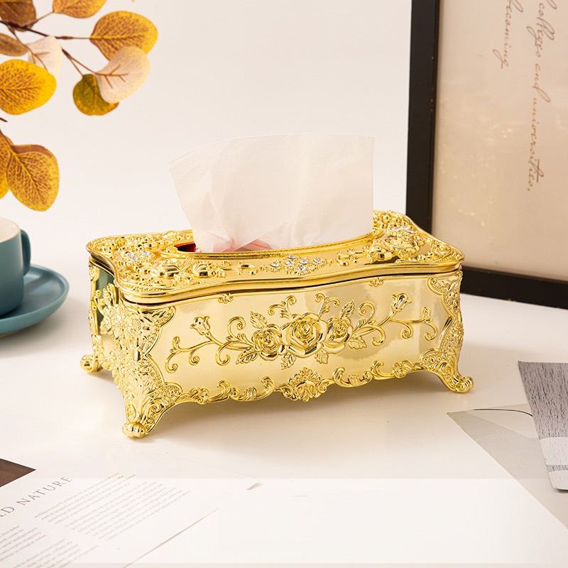 High-End Acrylic Tissue Box for Home & Car - Gold, Silver, Multiple Colors