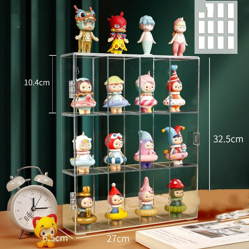 Acrylic Blind Box Storage Display Rack Wall Mount Bubble Matt Doll Cabinet Organizer