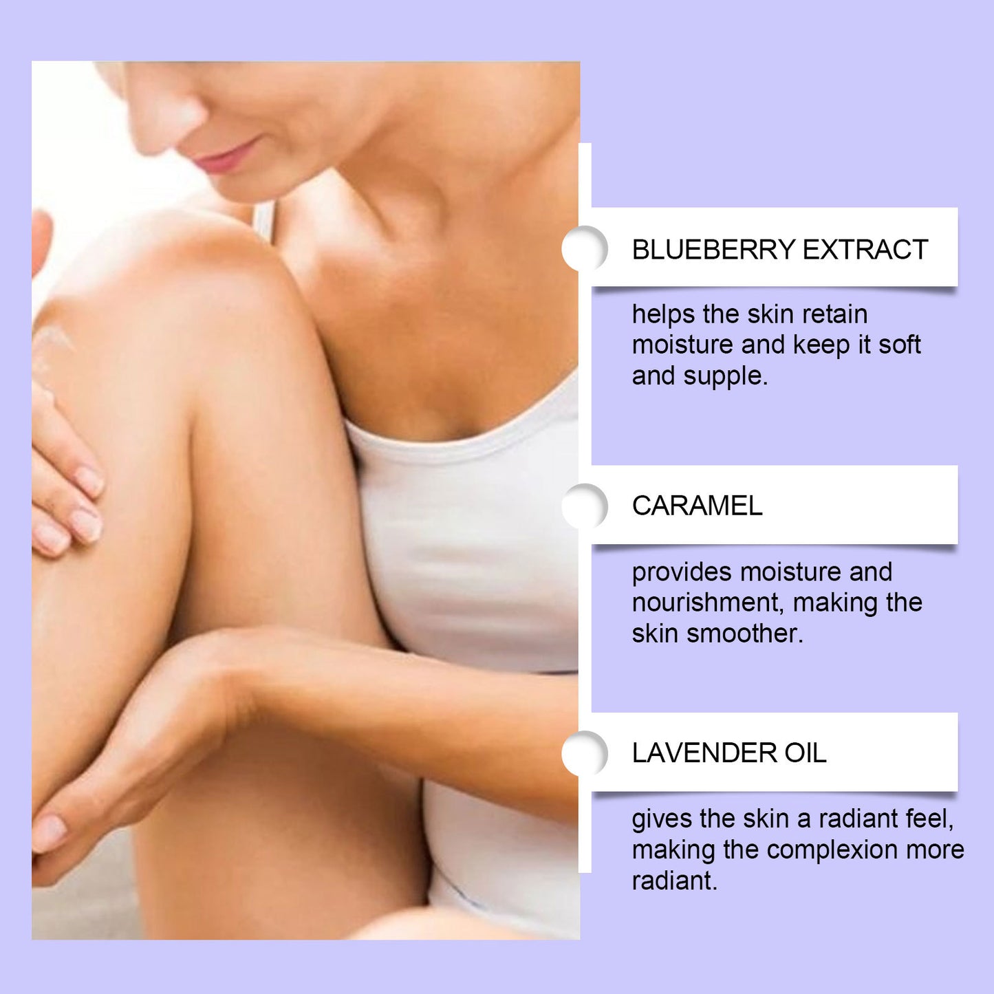 Blueberry Caramel Firming Body Cream - Gentle Moisturizer 100g