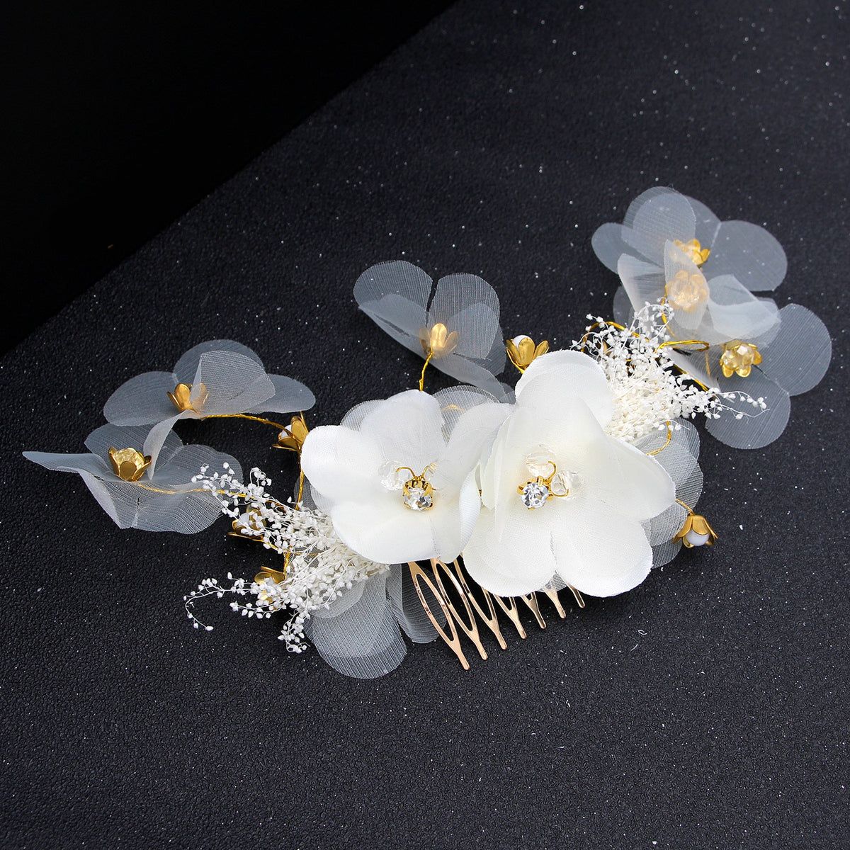 White Hair Comb Set of 3 - Japanese Style