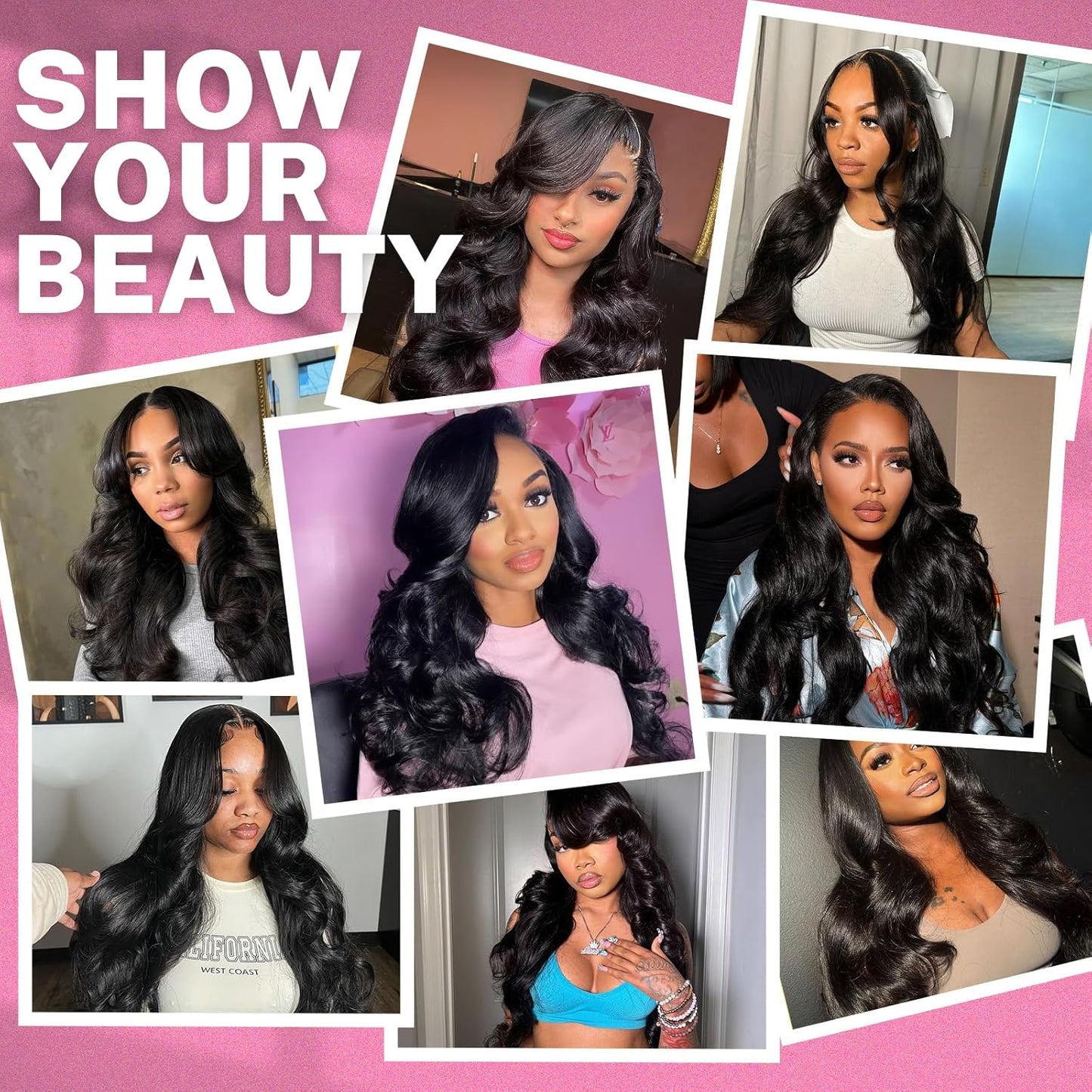 Body Wave Human Hair Bundle Extensions - Natural Black Virgin Hair