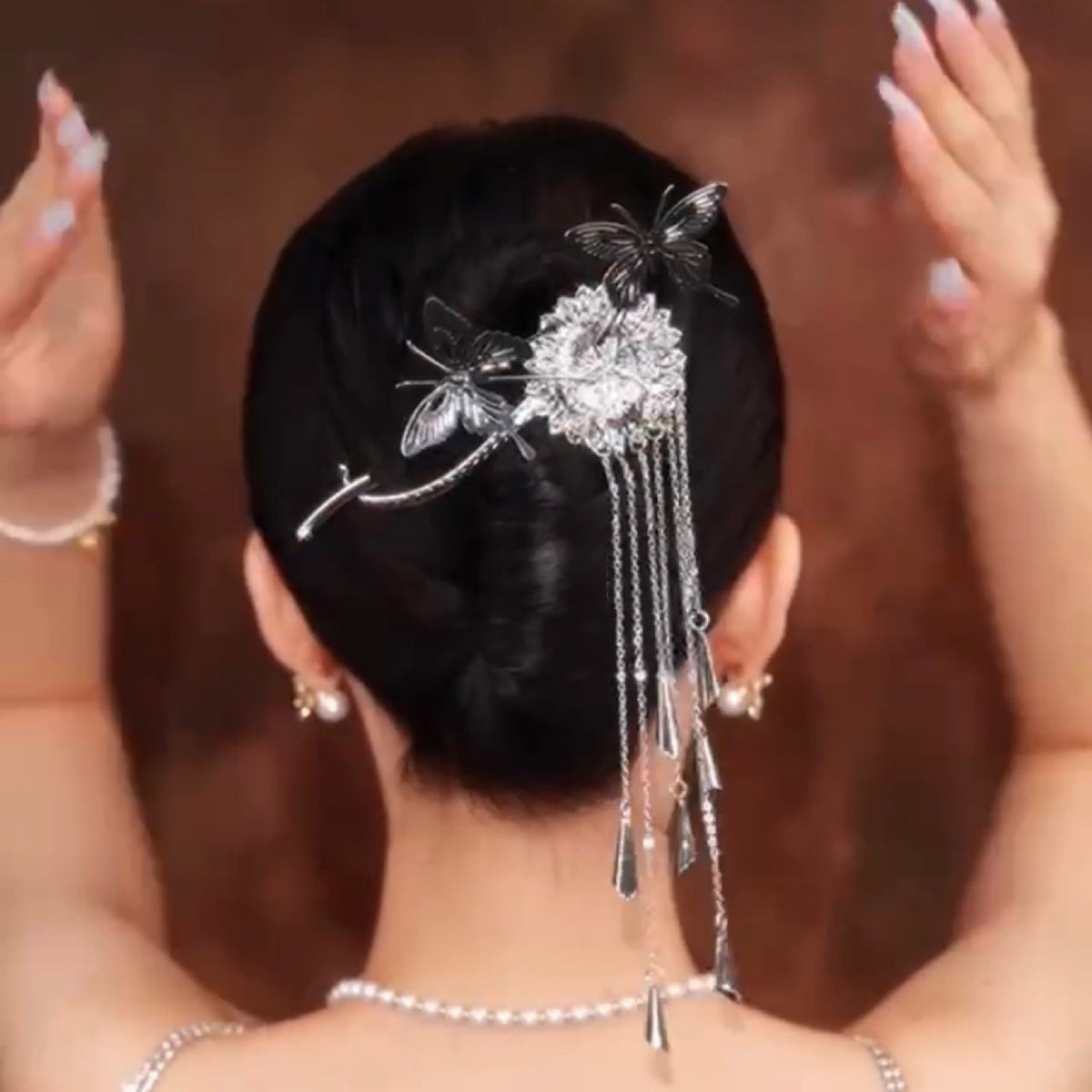 Retro Tassel Hair Clip Alloy Headpiece