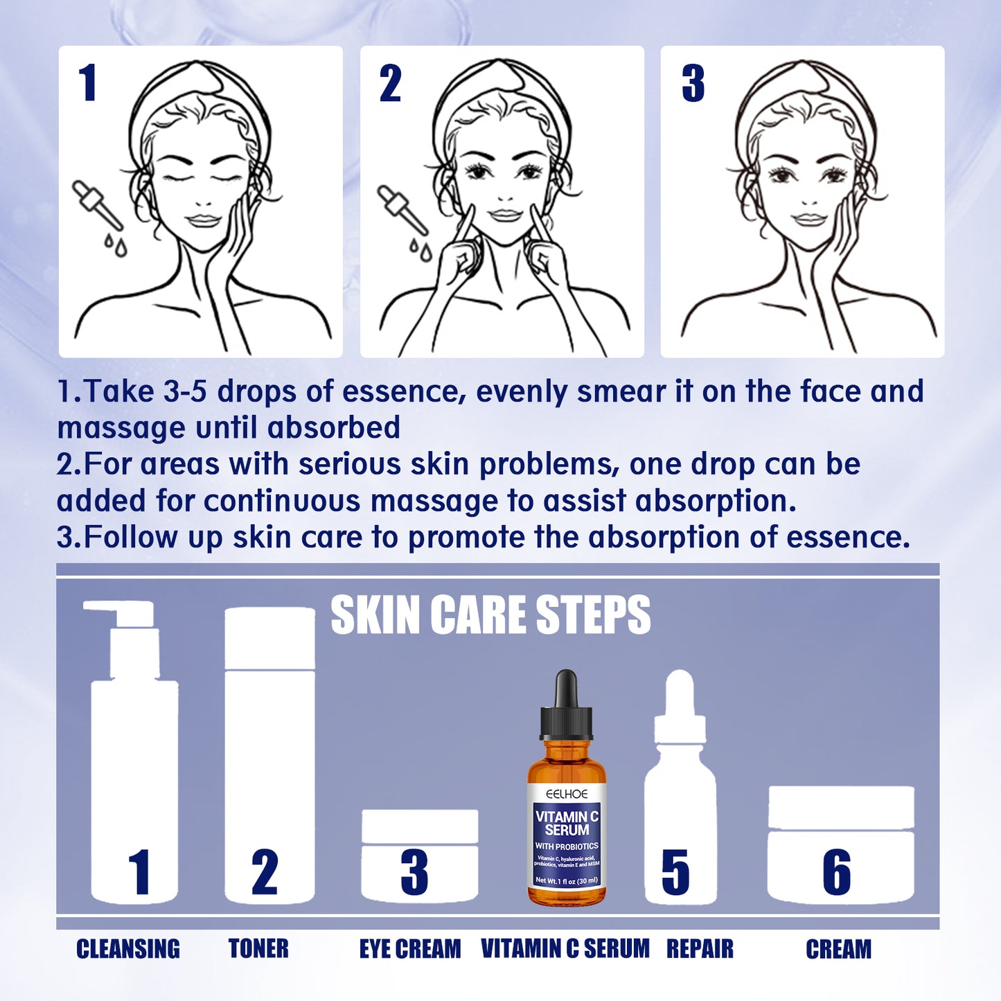 Vitamin C Facial Essence - Anti-Aging Serum for Dark Spots and Fine Lines